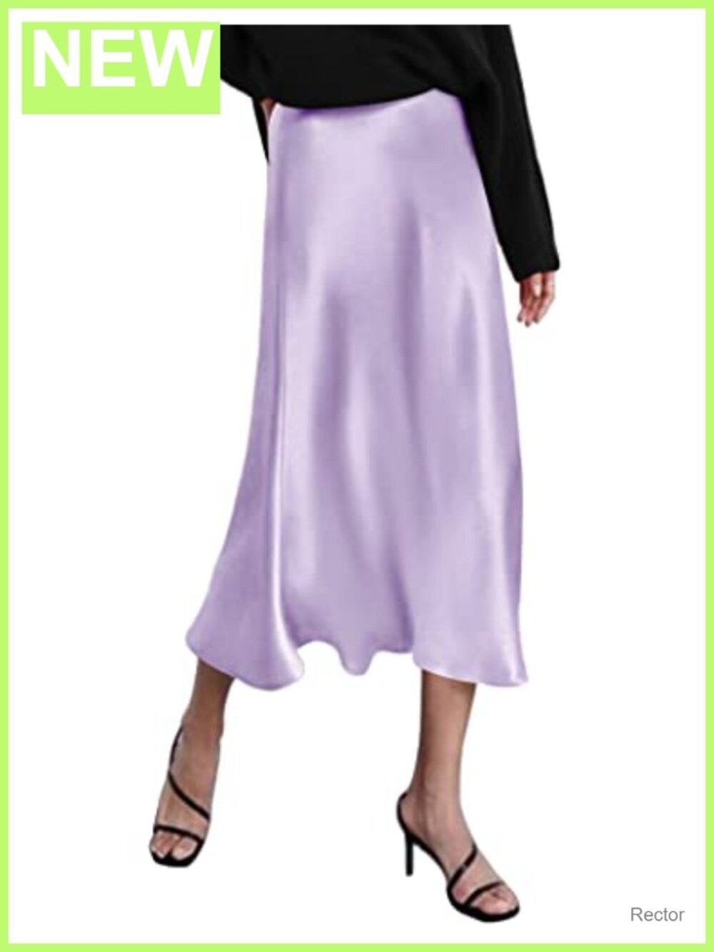 High Waist Satin Midi Skirt Elegant Fishtail Silk Blend